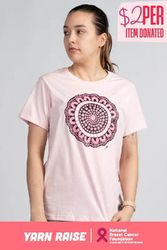 Unmissable Offer Boobie Sista Pink Cotton Crew Neck Women's T-Shirt