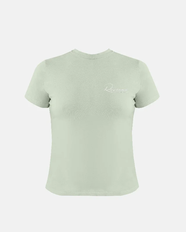 Your Weekend, Your Savings Riviera Basic Long Baby Tee Green
