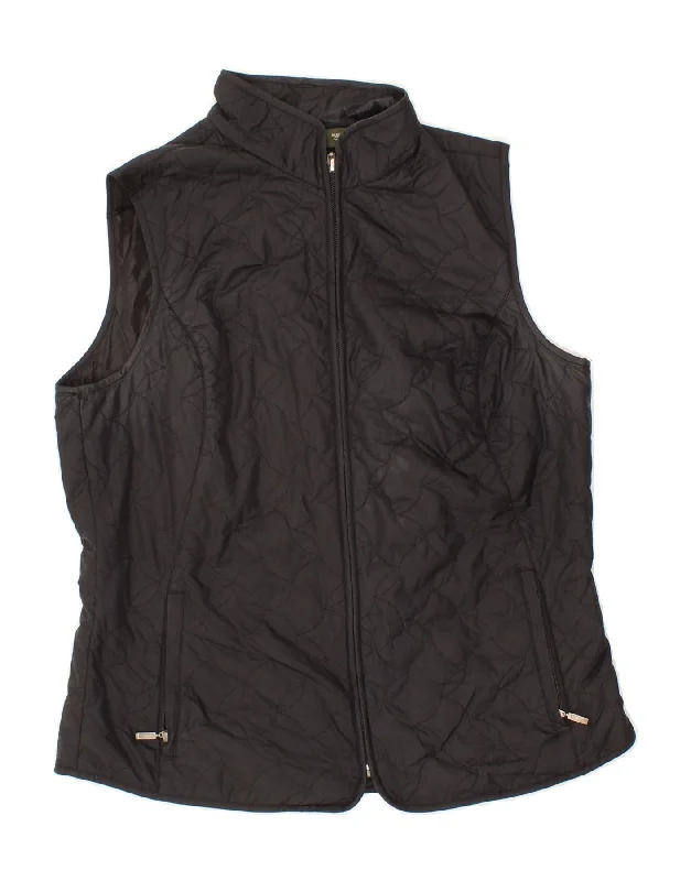 Weekend Bargains to Celebrate EDDIE BAUER Womens Gilet UK 14 Medium Black Polyester