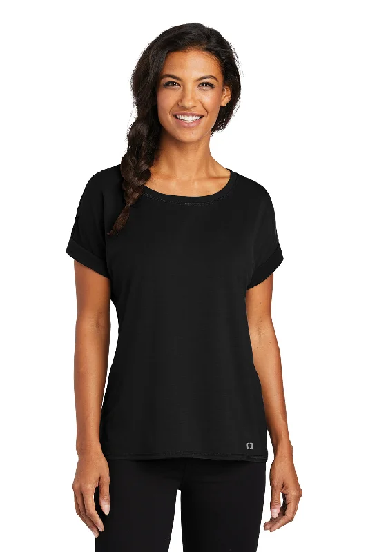 Price Slash Ogio Womens Luuma Jersey Moisture Wicking Short Sleeve Crewneck T-Shirt - Blacktop - Closeout