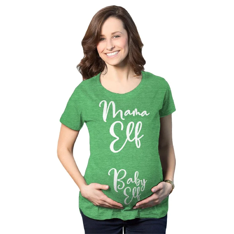 Weekend Deal Mama Elf Baby Elf Maternity T Shirt