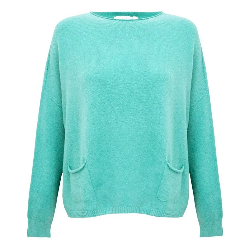 Weekend Deals That Thrill Jodie Round Neck Jumper in Summer Turquoise