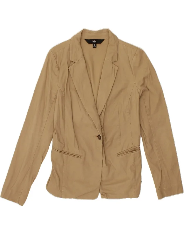 Weekend Deals That Sparkle MOSSIMO Womens 1 Button Blazer Jacket US 8 Medium Beige Cotton Weekend Deals That Sparkle MOSSIMO Womens 1 Button Blazer Jacket US 8 Medium Beige Cotton
