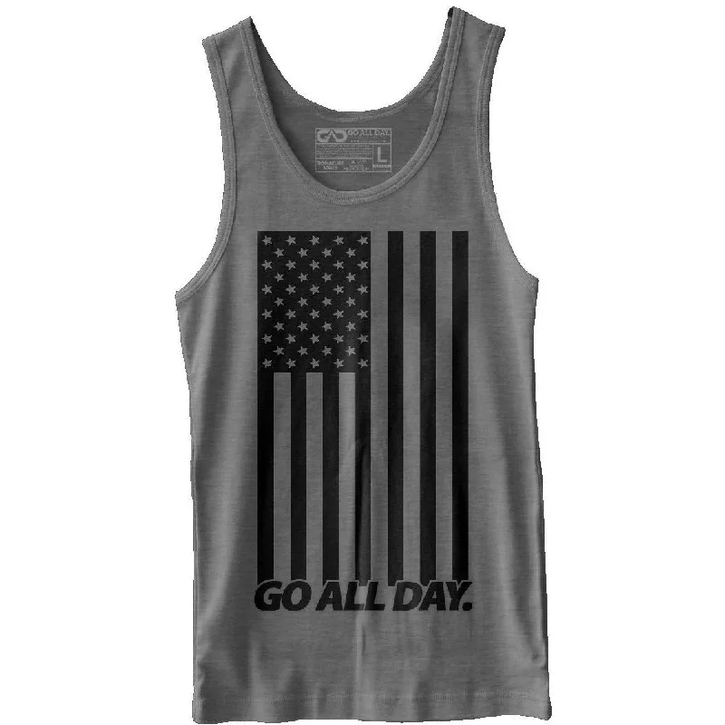 Weekend Offers That Thrill "USA FLAG" Unisex Tank (Heather Grey)