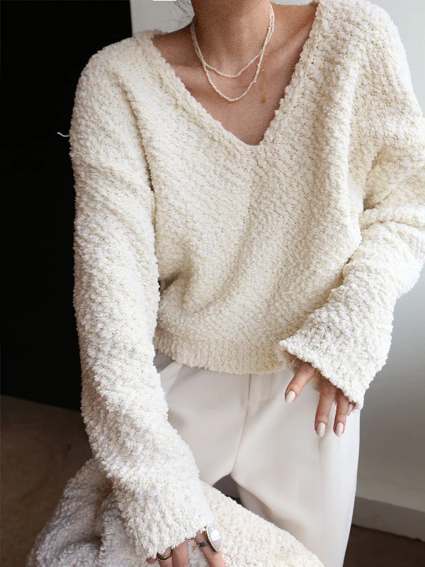 Online Exclusive Vanilla Charming Popcorn Sweater