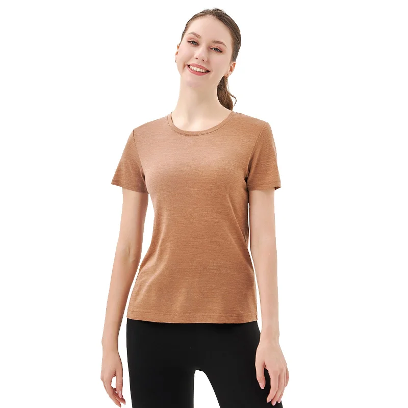 Limited Time Offer Women's Merino 170g Classic Short Sleeve T-Shirt Caramel