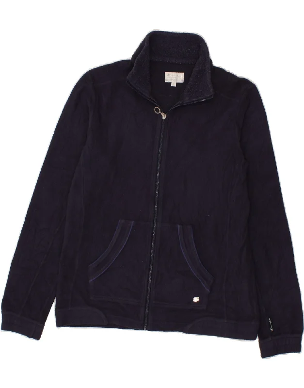 Last Chance CHAMPION Womens Fleece Jacket UK 14 Large Navy Blue Polyester
