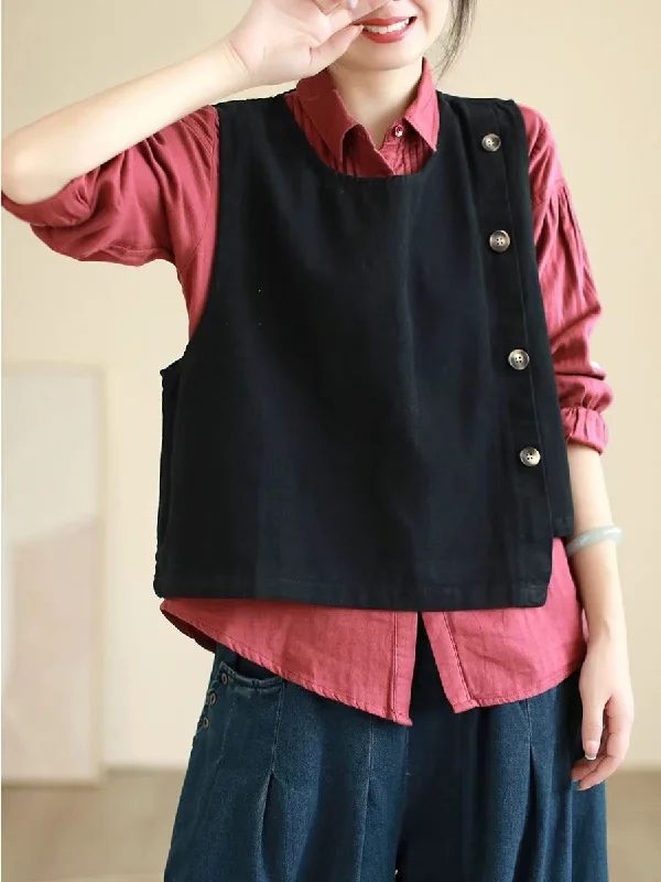Discount Extravaganza Babakud Women Autumn Vintage Cotton Vest