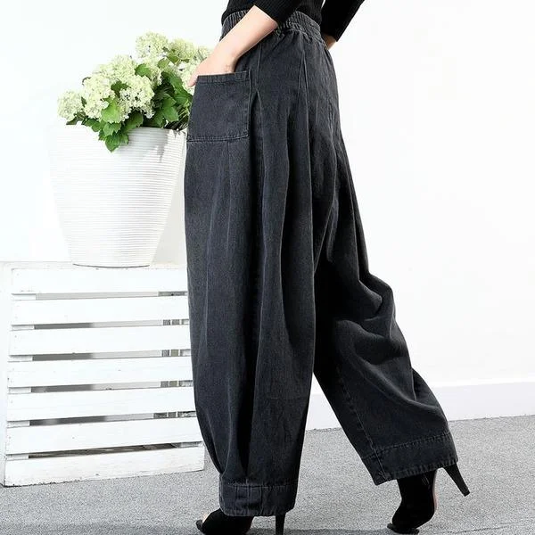 Extra Discount Loose Pants Women Casual Harem Pants Winter The New Fashion Solid Color Elastic Waist Pleated Aimplicity All-nmatch