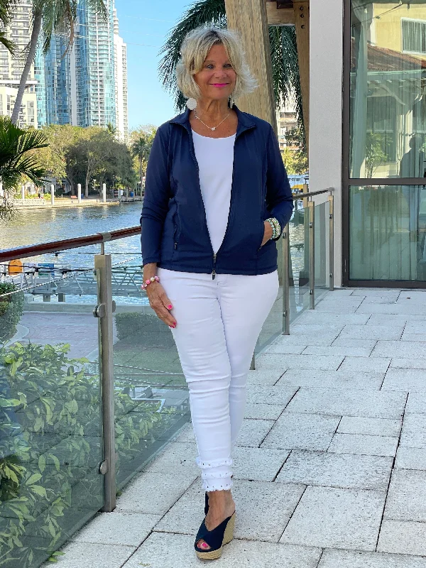 Weekend Discounts to Celebrate LULU-B NAVY FULL ZIPPER