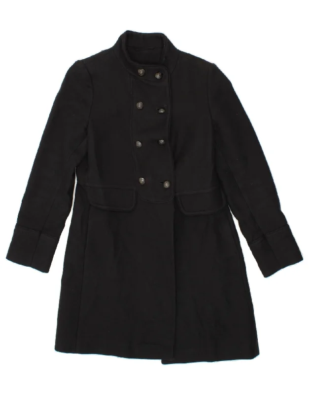 Exclusive Weekend Offers Inside MASSIMO DUTTI Womens Double Breasted Coat EU 38 Small Black Cotton Exclusive Weekend Offers Inside MASSIMO DUTTI Womens Double Breasted Coat EU 38 Small Black Cotton