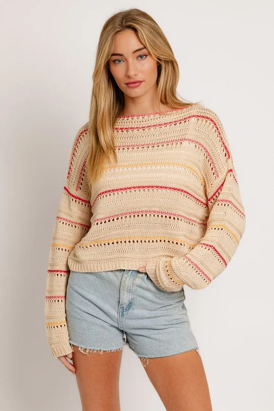 Huge Savings My All Time Favorite Striped Sweater Top - Final Sale