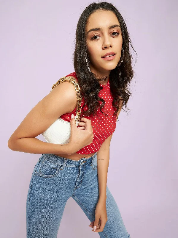 Weekend Specials to Celebrate Cotton Stretchable High Neck Crop Top