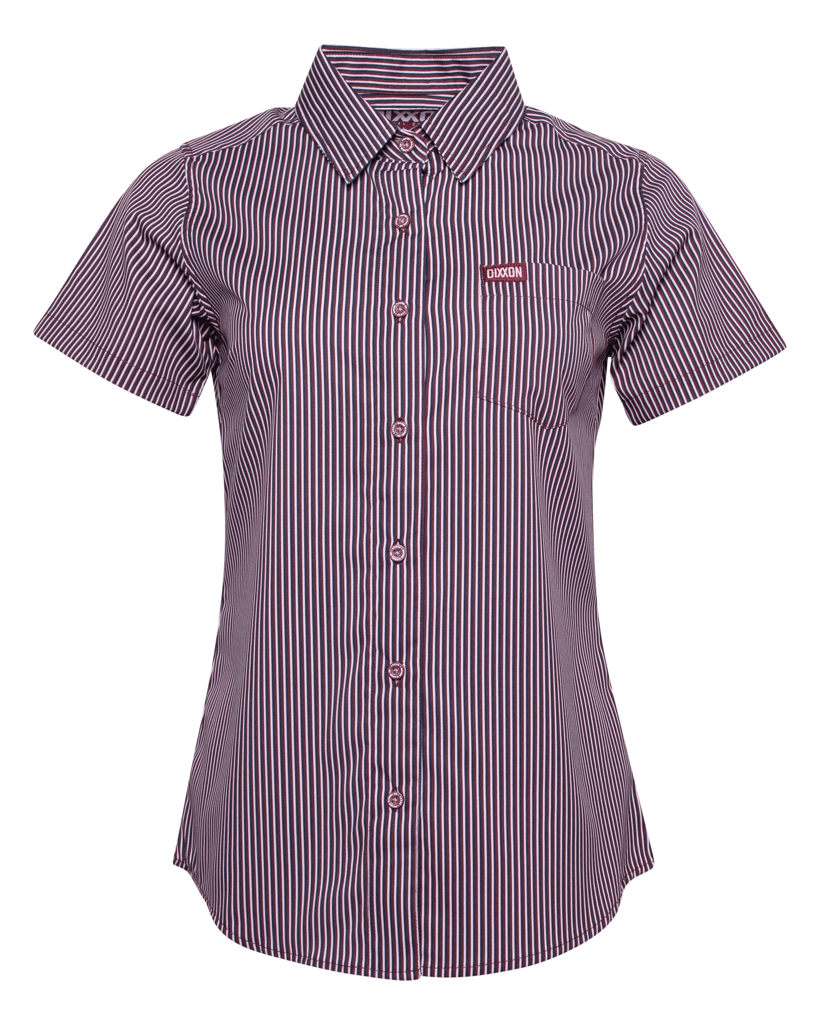 Super Deal Benny Triple Stripe Women's Short Sleeve - Maroon