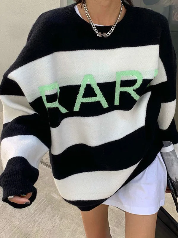 Lowest Price Rare Oversized Graceful Stripe Sweater