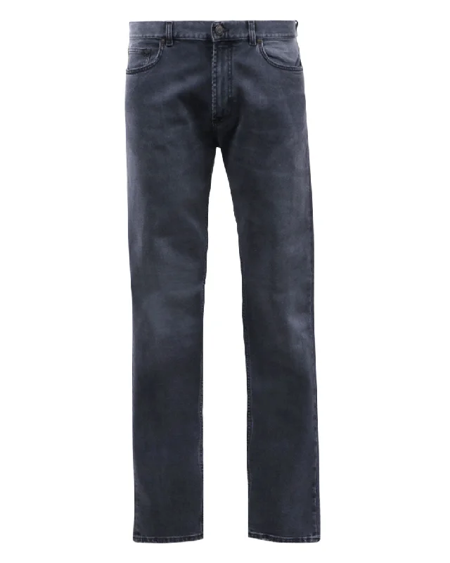 Dark Grey Bull Denim 5 Pocket Pant