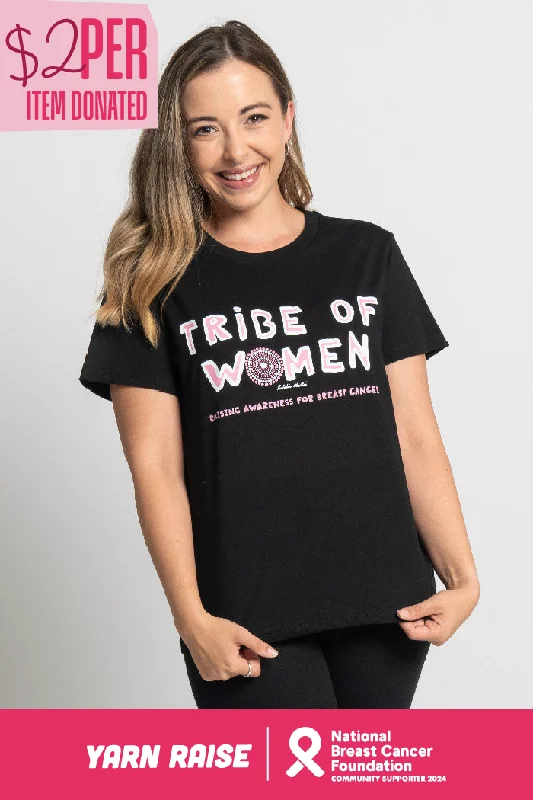 Weekend Deals That Dazzle Tribe Of Women Type Black Cotton Crew Neck Women’s T-Shirt