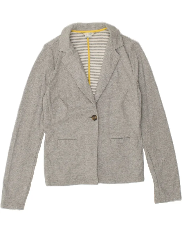 Bonus Savings BODEN Womens 1 Button Blazer Jacket UK 12 Medium Grey Cotton