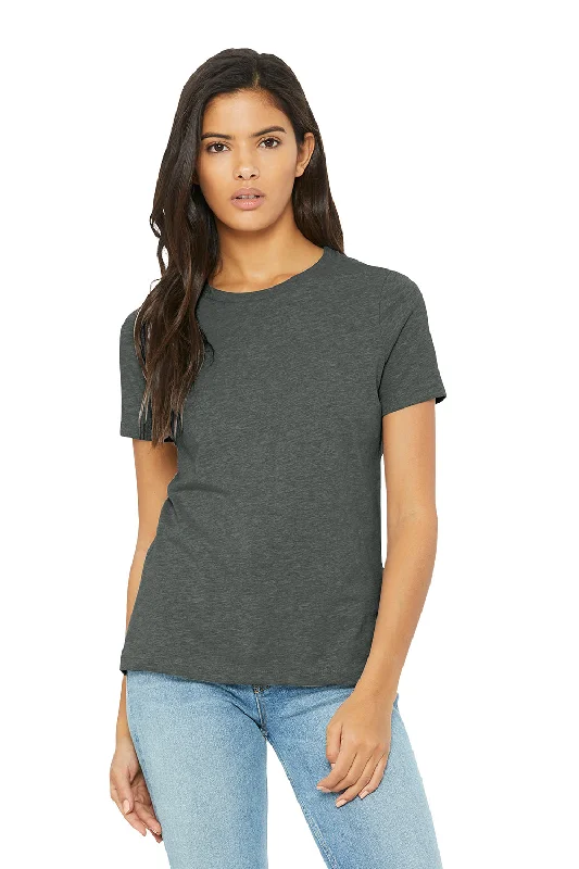 Lowest Prices Bella + Canvas Womens CVC Short Sleeve Crewneck T-Shirt - Heather Deep Grey