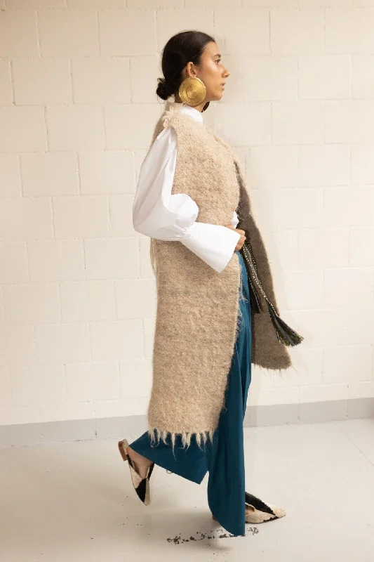 Super Sale Handwoven Long Vest - Mul Olga