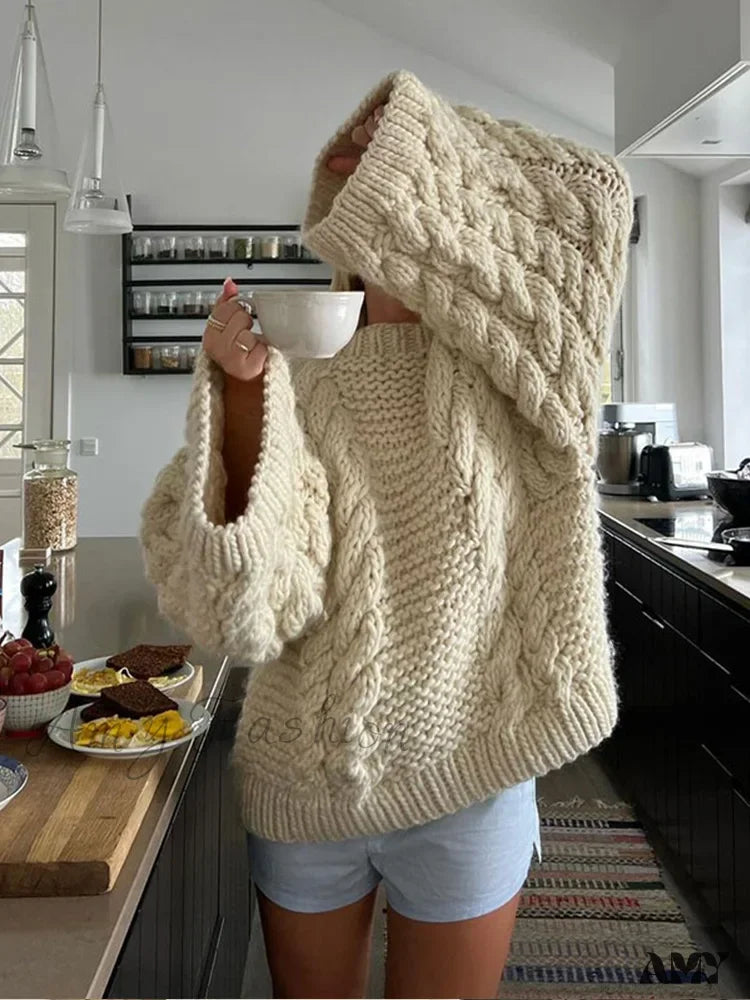 Weekend Offers That Tempt 2024 Autumn Winter Oversize Knit Pullover Women Casual Lazy Round Neck Sweater Weekend Offers That Tempt 2024 Autumn Winter Oversize Knit Pullover Women Casual Lazy Round Neck Sweater