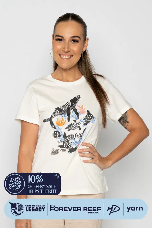 Daily Deals Protect Our Coral To Save Our Reef Natural Cotton Crew Neck Women's T-Shirt