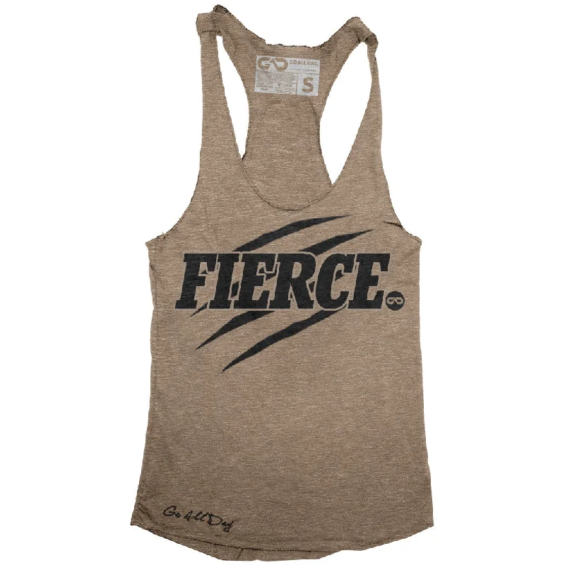 Quick Sale "FIERCE" Signature Series Racerback Tank (Olive)