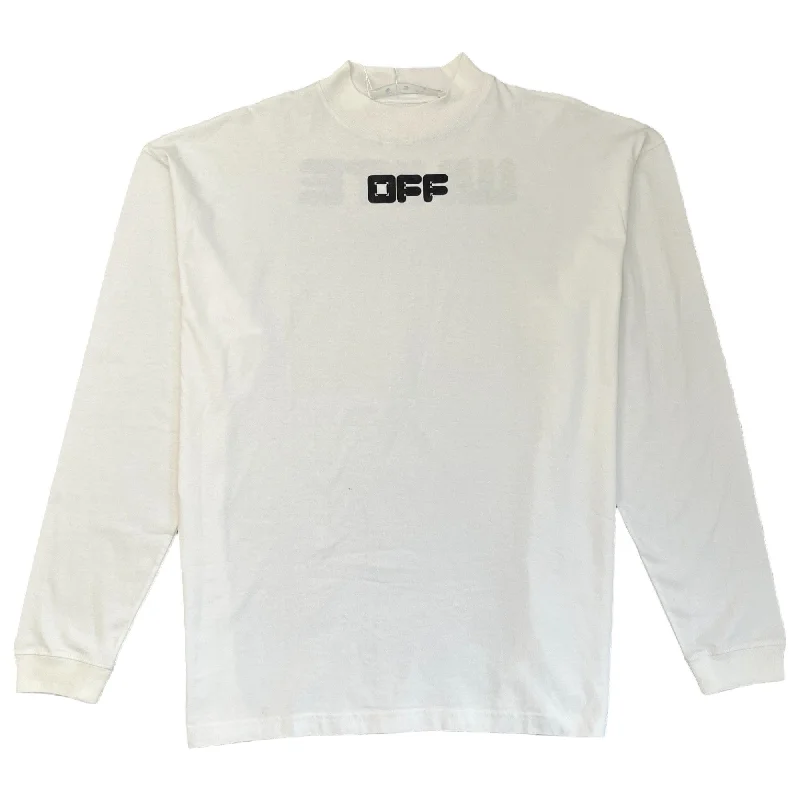 Men's Logo Long Sleeve T-Shirt White Size M