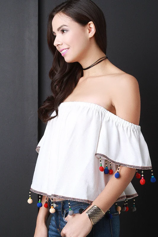 Exclusive Weekend Offers Inside Bardot Pom Pom Fringe Top
