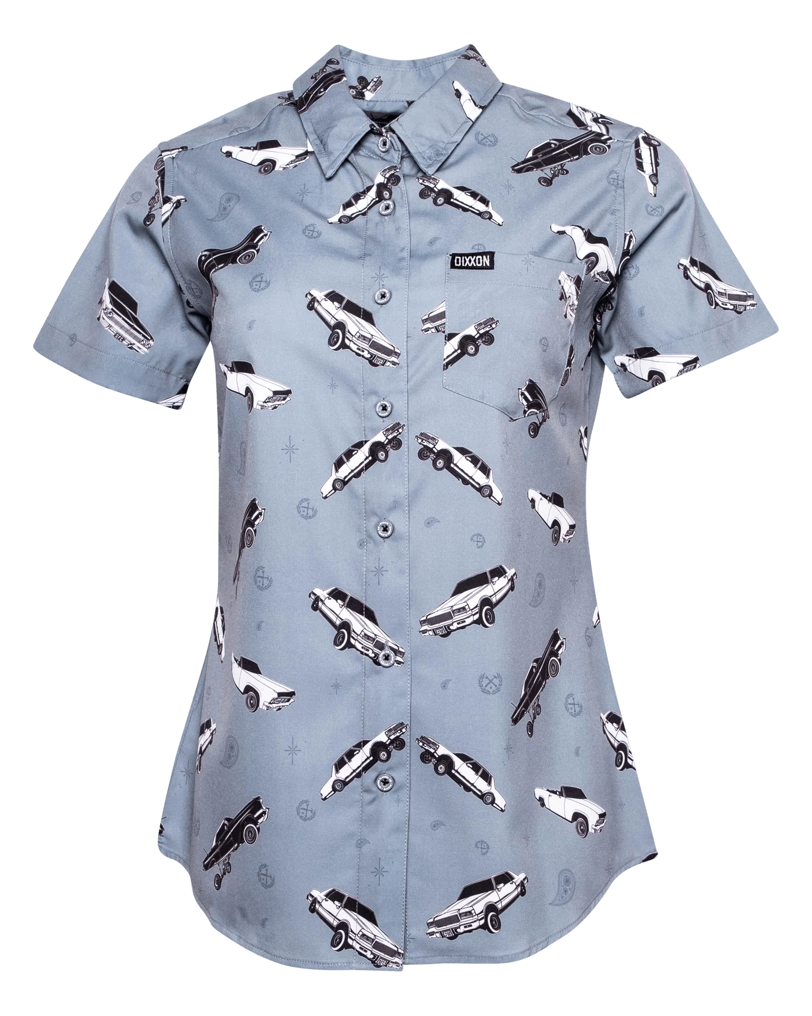 Low Prices Dippin' Grey Women's Short Sleeve Party Shirt