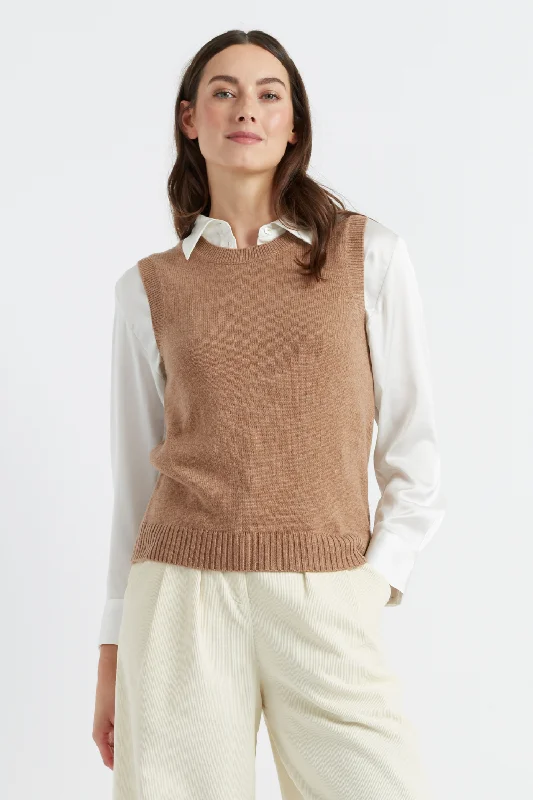 Reduced Prices Camel Wool-Cashmere Tank