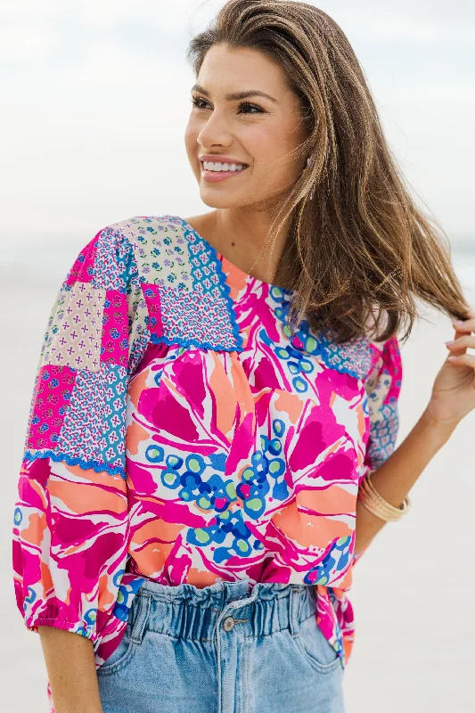 Season Finale Sale New Ideas Pink Floral Blouse