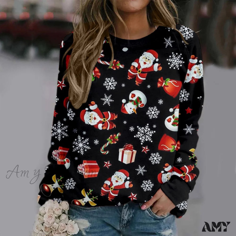 Unmissable Offer Amy Fashion - Christmas Pullover Sweater Top