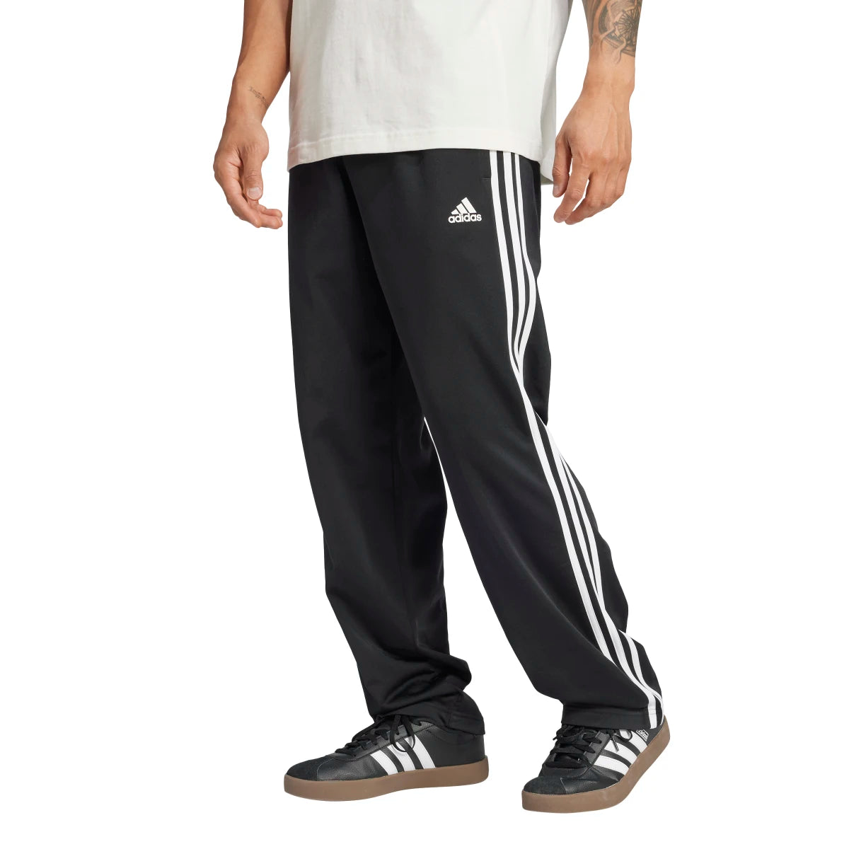 adidas Men's Essentials 3-Stripes Open Hem Pants (Tall)