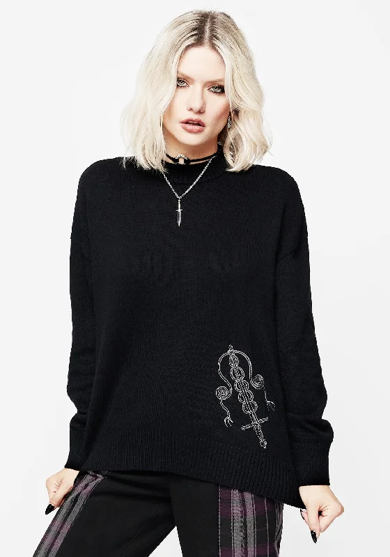 Weekend Offers That Dazzle Misericorde Embroidered Knit Jumper