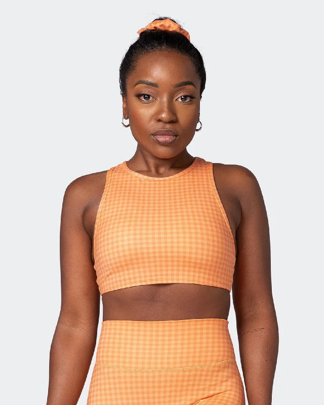 Weekend Deals to Make You Smile All Rounder Bra - Peaches And Cream Check Print