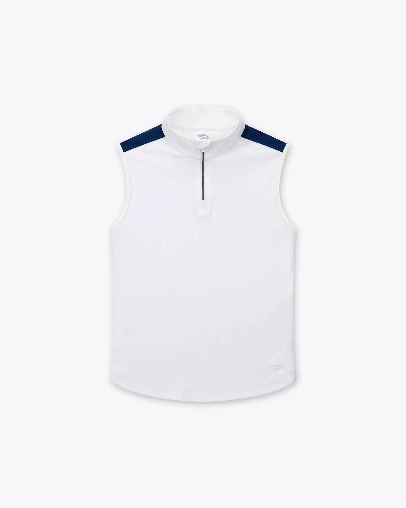 Cash Savings Erin Half Zip Sleeveless Top - White