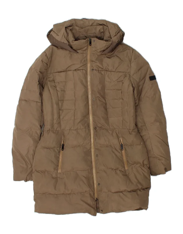 Massive Deals PEPE JEANS Womens Hooded Padded Coat UK 18 XL Brown