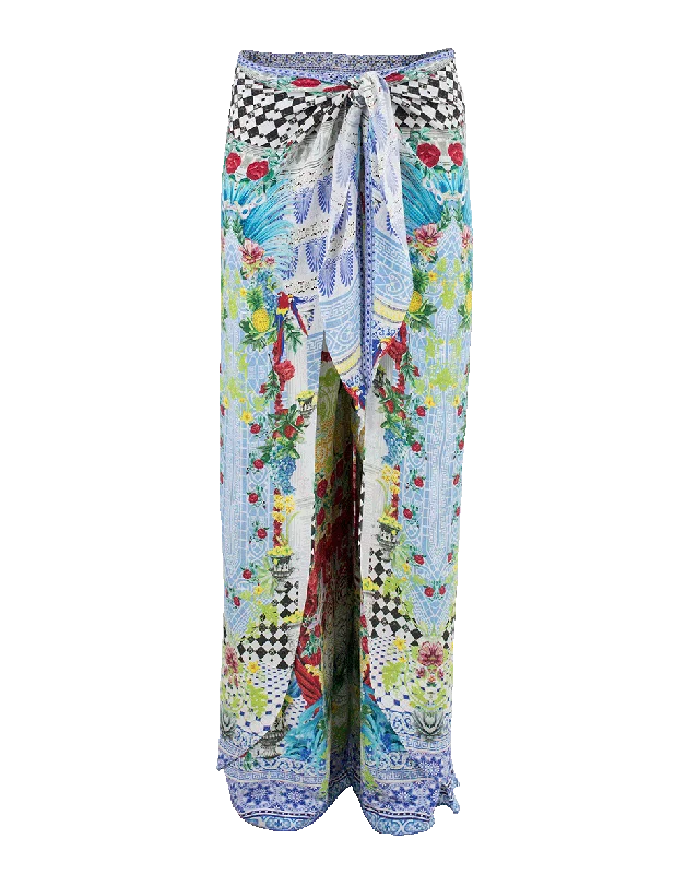 Shop and Save Loose Trouser With Tie Front