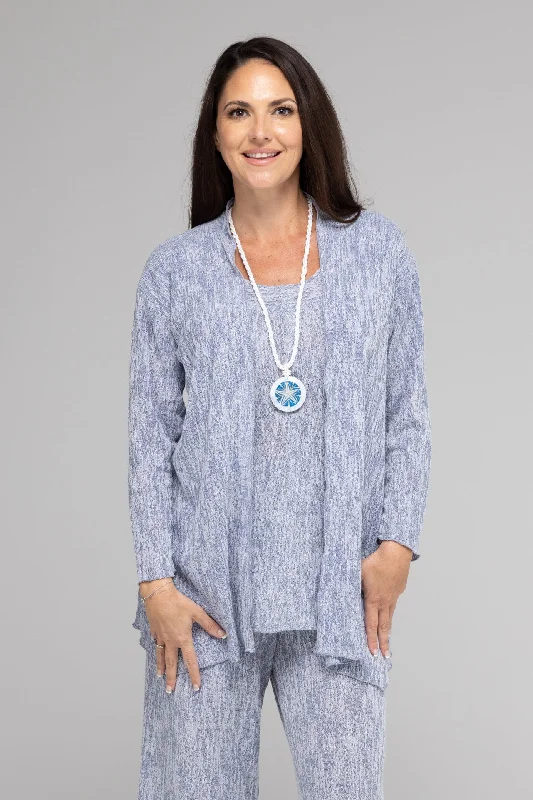 Major Deal TWIN SET - Sky Haven Poly/Rayon Knit Feature Stitched Top + Cardigan
