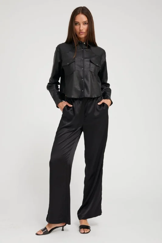 Sneak Peek Sale Black Silk Kauai Pants