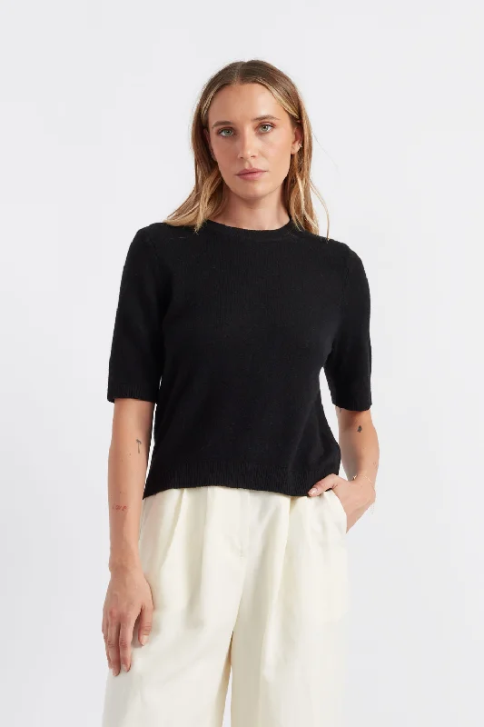 Don’t Miss Out Black Cloud Cashmere T-shirt