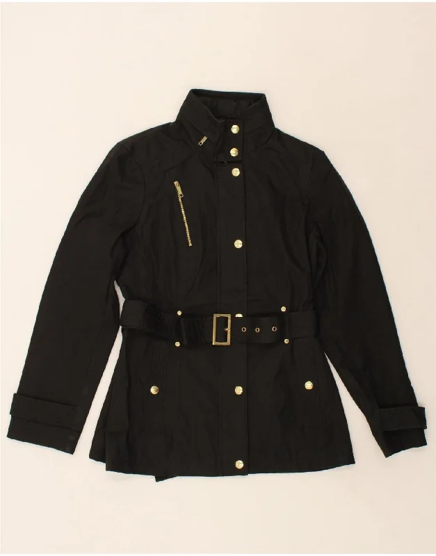 Weekend Specials to Grab MICHAEL KORS Womens Overcoat UK 10 Small Black Polyester