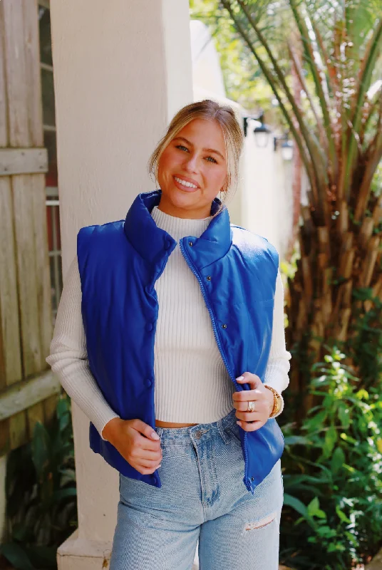 YEAR-End Sale Half Day Puffer Vest - Blue