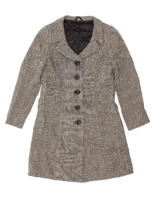 Shop and Save HOBBS Womens Overcoat UK 10 Small Grey Wool