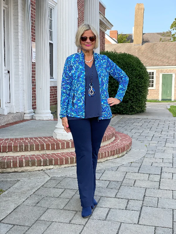 Weekend Bargains to Grab FANTASIA  BLUE FULL ZIPPER JACKET