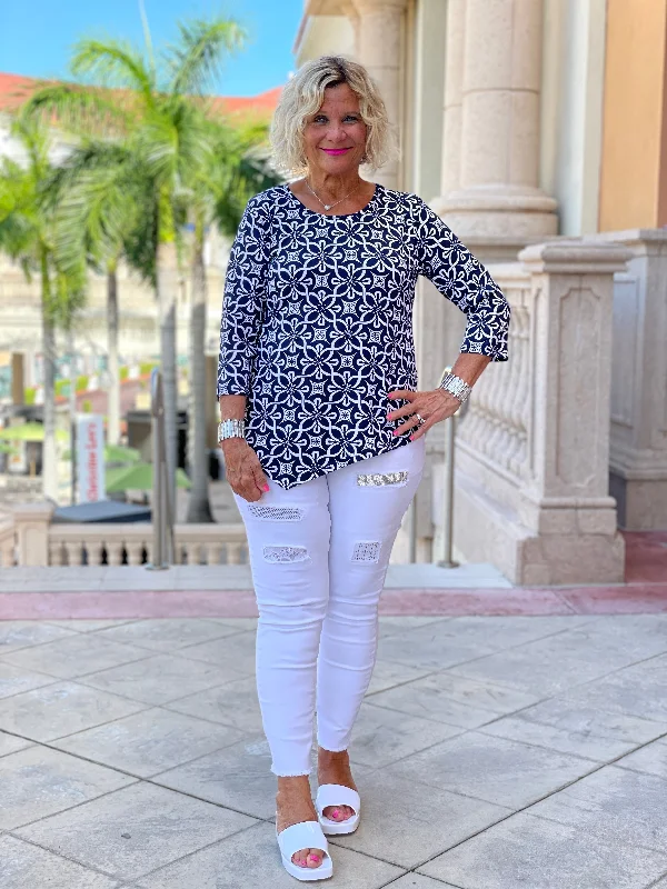 Sale Event BRIGHTEN BLUE ASYMMETRIC TOP