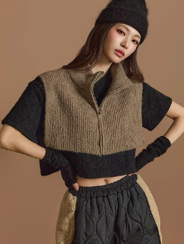 Unbeatable Prices E3615 zipper shawl Cape Knit