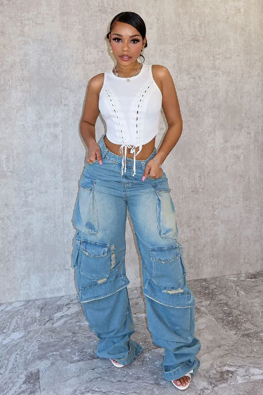 Price Cut Bring Me Cargo Baggy Jeans