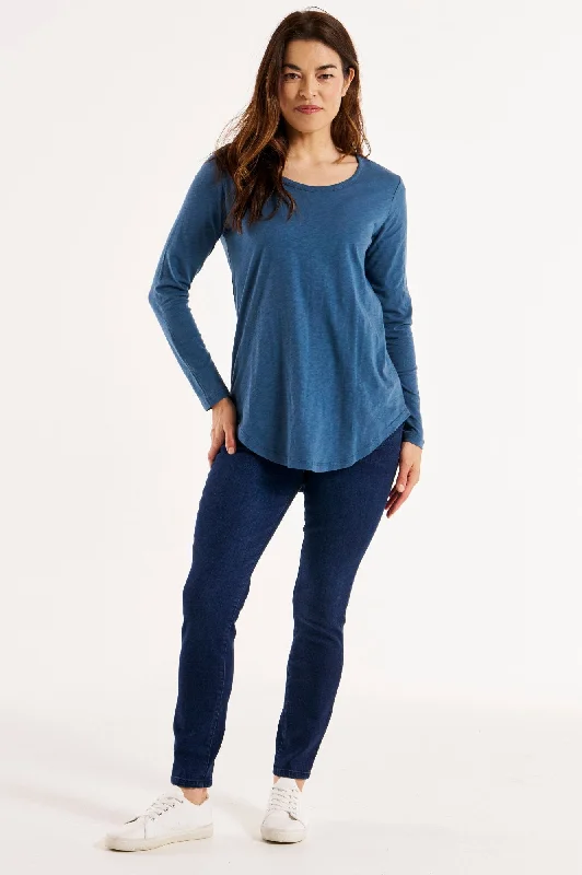 Lowest Price Megan Long Sleeve Top - Ocean Blue